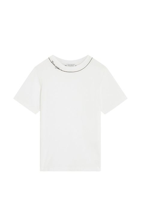 T-shirt con logo DOLCE & GABBANA KIDS | L4JTHU G7QK1W0111